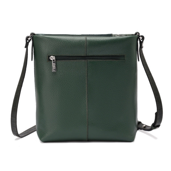 Tara – Multi-Patch Leather Crossbody Bag