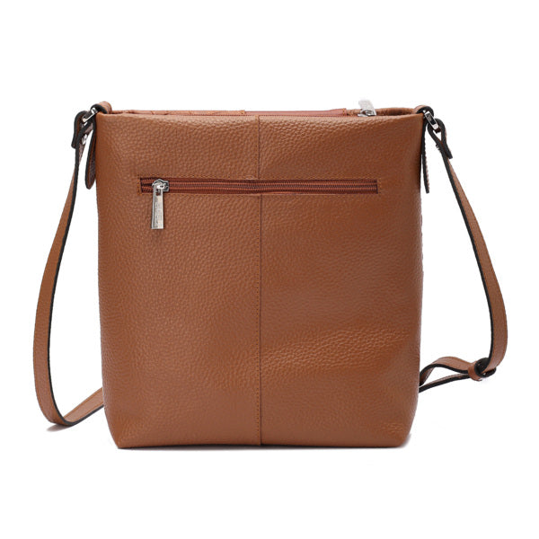 Tara – Multi-Patch Leather Crossbody Bag