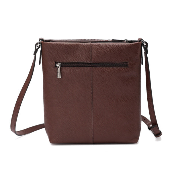 Tara – Multi-Patch Leather Crossbody Bag