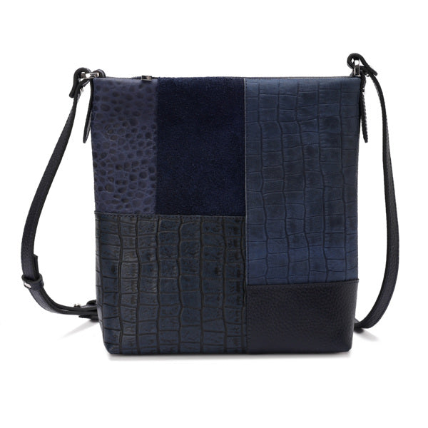 تارا - حقيبة كروس بودي جلدية متعددة الرقع