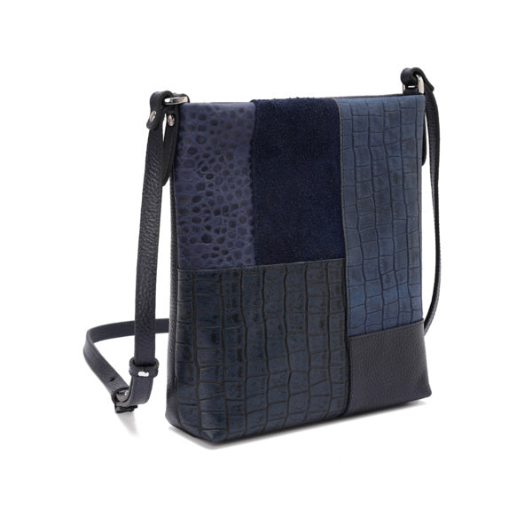 تارا - حقيبة كروس بودي جلدية متعددة الرقع