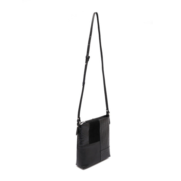 Tara – Multi-Patch Leather Crossbody Bag