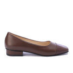 Double Textured Leather Ballet Flats