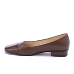 Double Textured Leather Ballet Flats