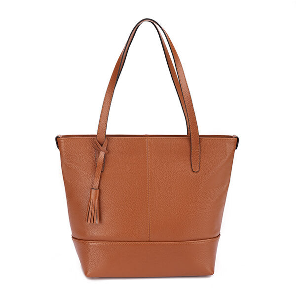 Cyra – Leather Tassel Tote Bag