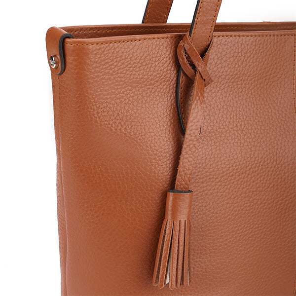 Cyra – Leather Tassel Tote Bag