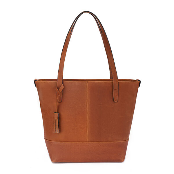 Cyra – Leather Tassel Tote Bag