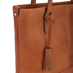 Cyra – Leather Tassel Tote Bag