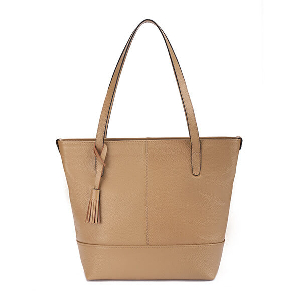 Cyra – Leather Tassel Tote Bag