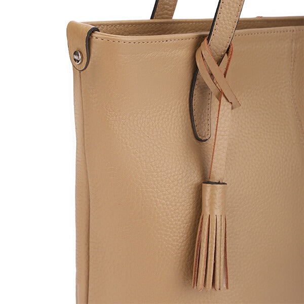 Cyra – Leather Tassel Tote Bag