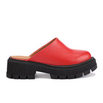 Leather Platform Mules