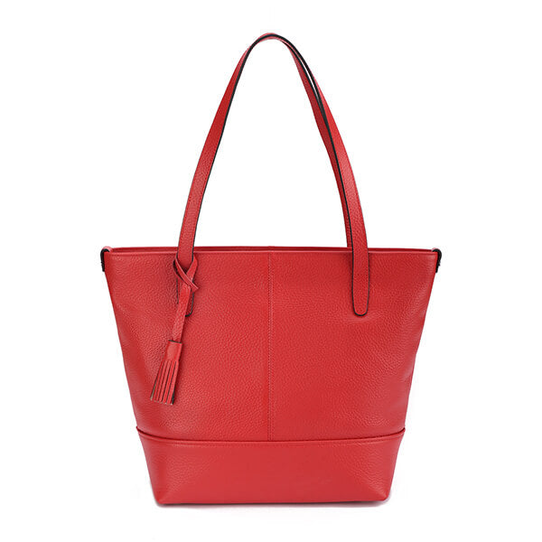 Cyra – Leather Tassel Tote Bag