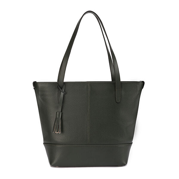 Cyra – Leather Tassel Tote Bag