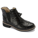 Tassel Ankle Leather Boots