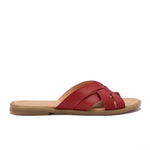 Leather Crisscross Slippers