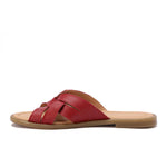Leather Crisscross Slippers