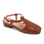 Leather Strapped Slingback Sandals