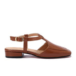 Leather Strapped Slingback Sandals