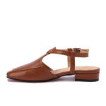 Leather Strapped Slingback Sandals