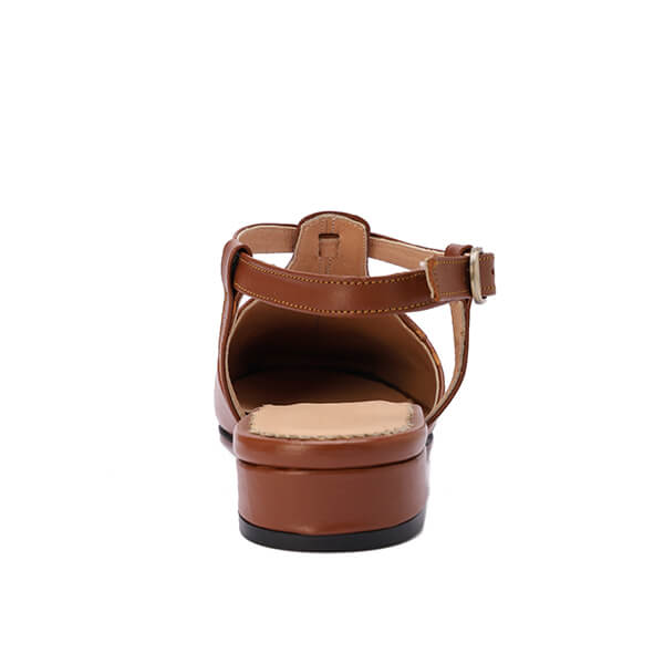 Leather Strapped Slingback Sandals