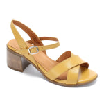 Crisscross Heeled Leather Sandals