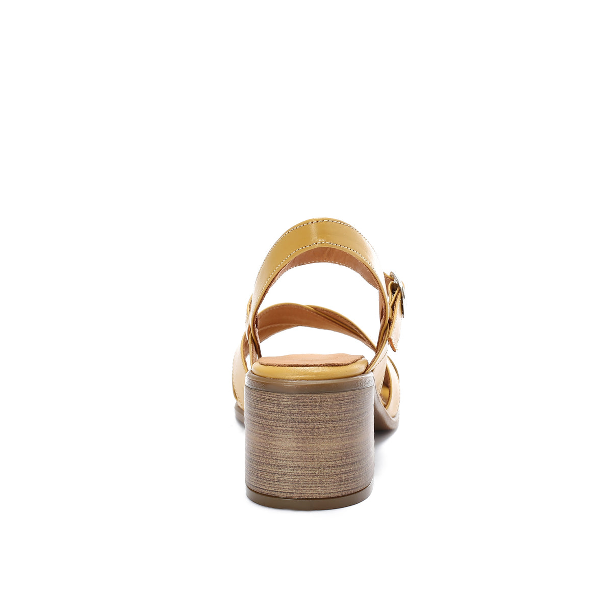 Crisscross Heeled Leather Sandals