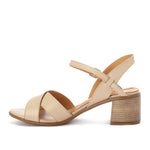 Crisscross Heeled Leather Sandals