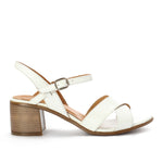 Crisscross Heeled Leather Sandals