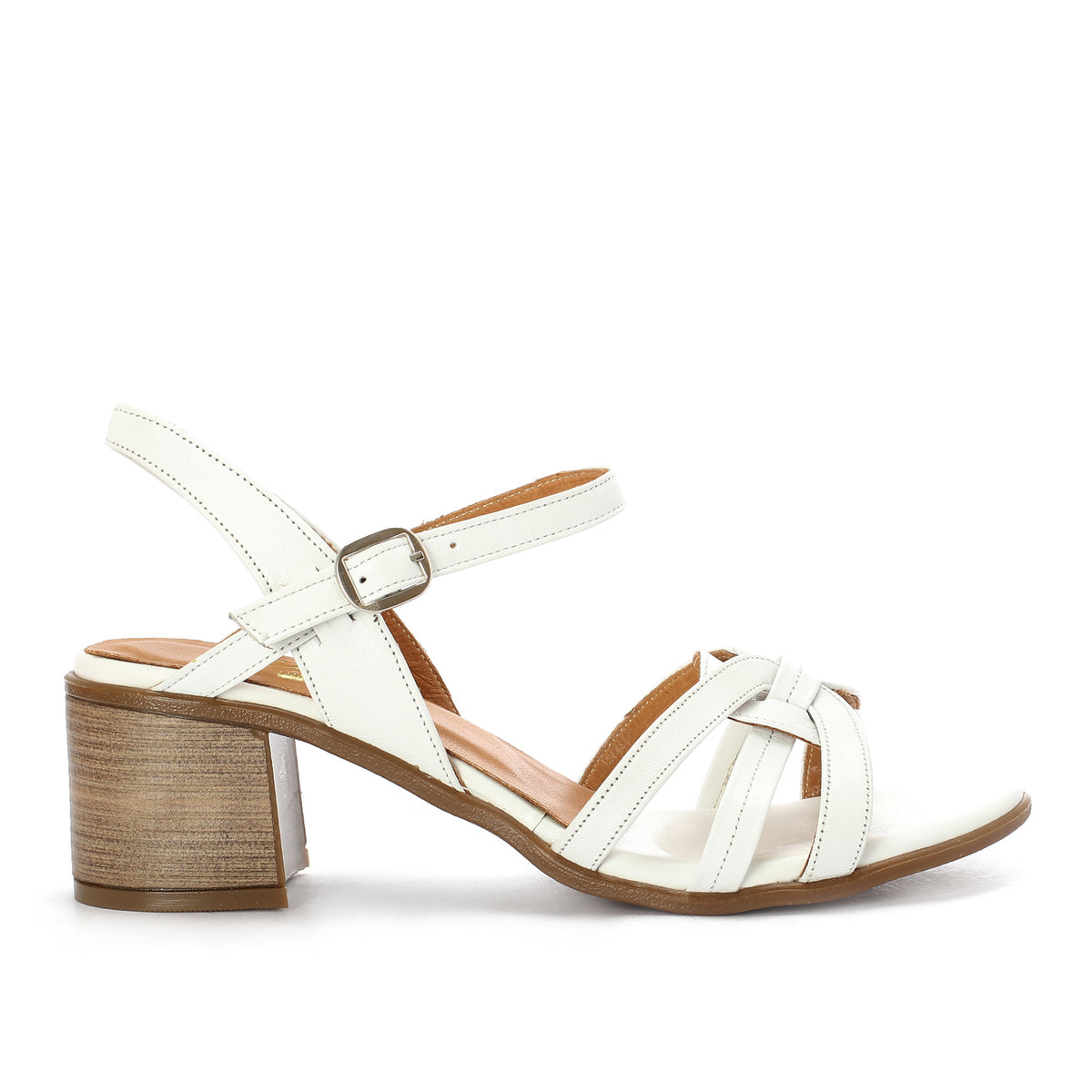 Multi-Strap Heeled Leather Sandals