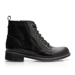 Combat Varnish Leather Boots