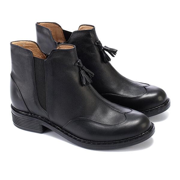 Tassel Ankle Leather Boots