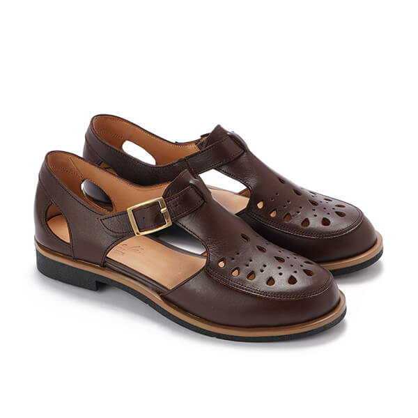 T-Bar Leather Loafers