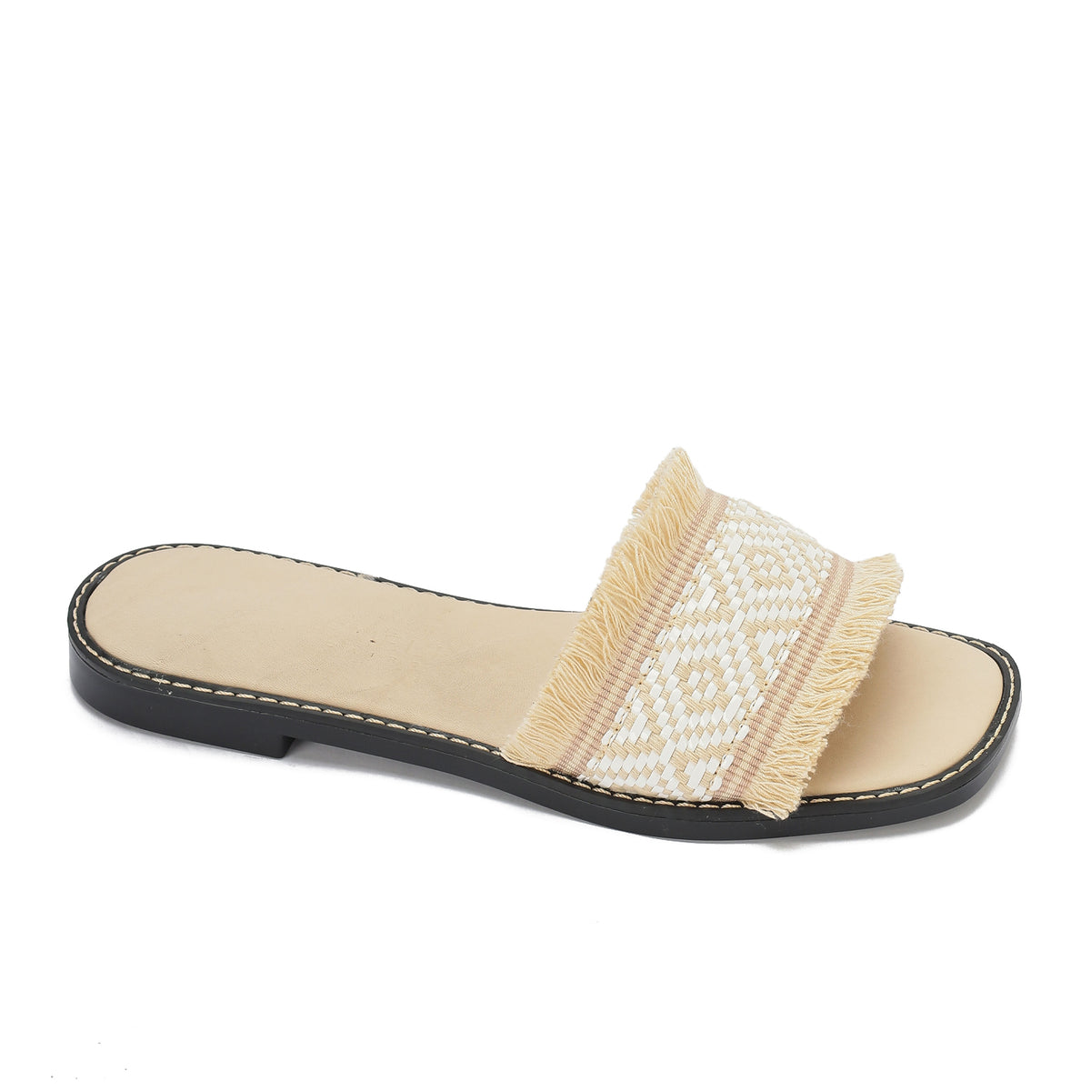 Fringed Slide Slippers