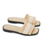 Fringed Slide Slippers