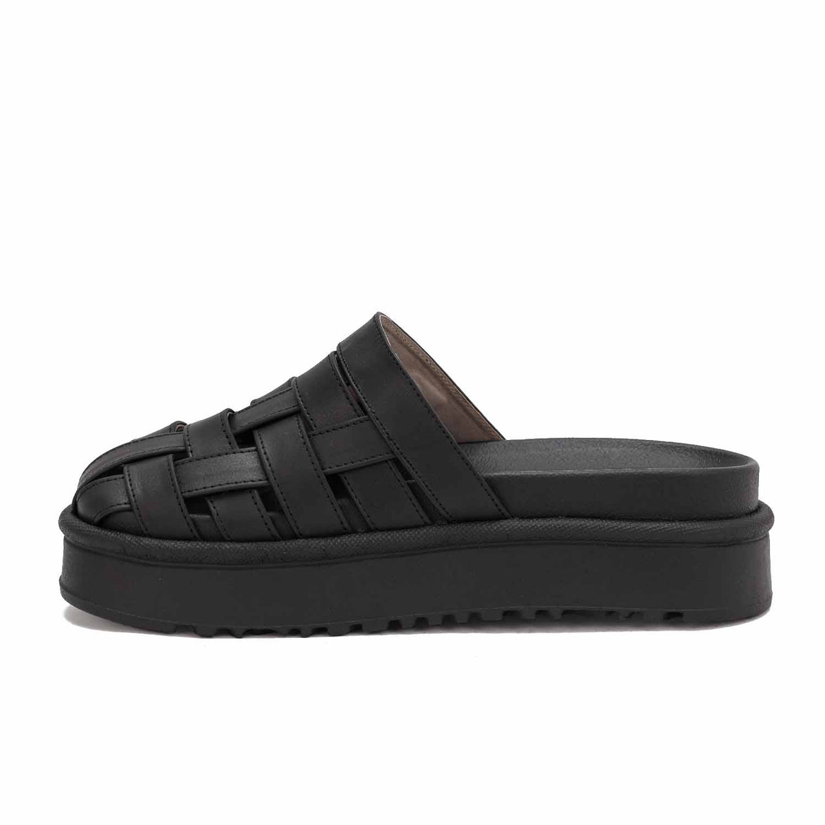 Platform Woven Slides