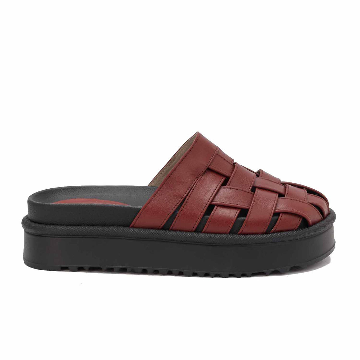 Platform Woven Slides