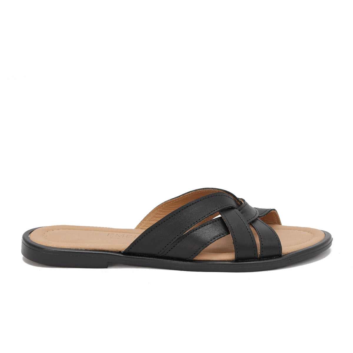 Leather Crisscross Slippers