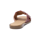 Strapped Braided Leather Slippers