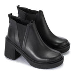 Leather Heeled Ankle Boots
