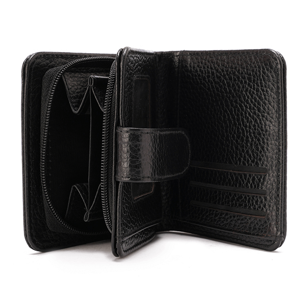 Snap Leather Wallet