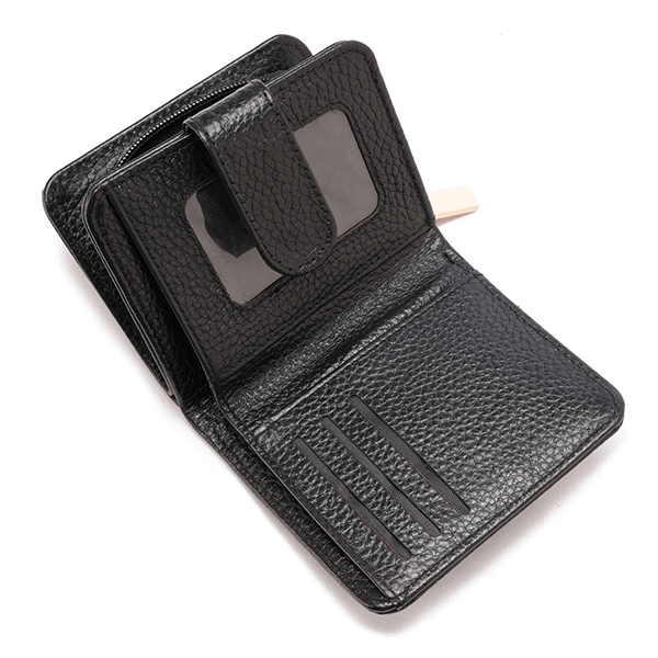 Snap Leather Wallet