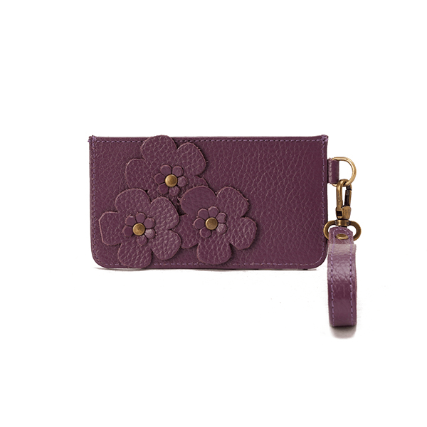 Floral Leather Cardholder