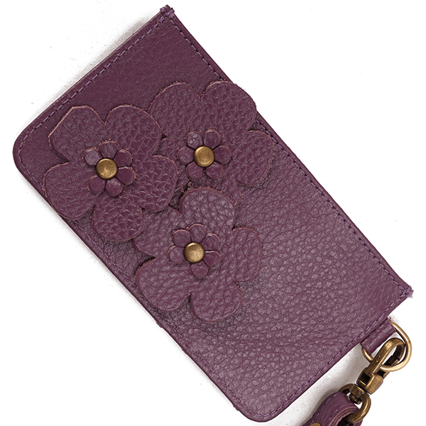 Floral Leather Cardholder