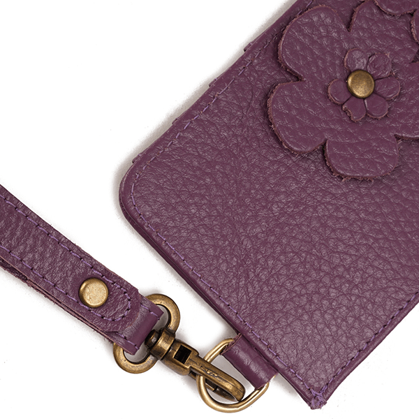 Floral Leather Cardholder