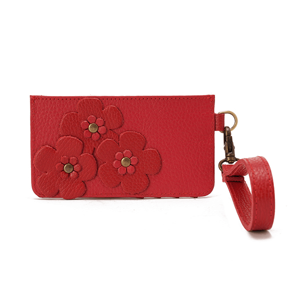 Floral Leather Cardholder