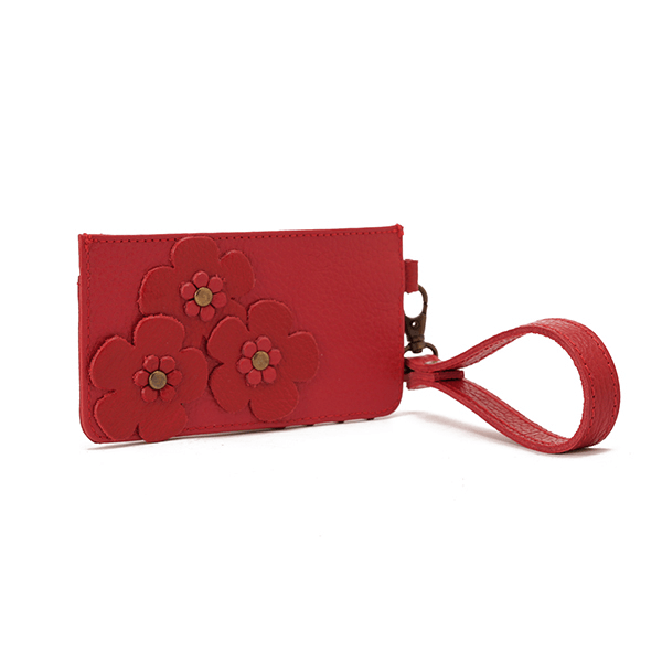 Floral Leather Cardholder