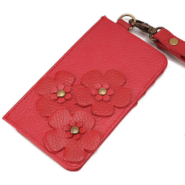 Floral Leather Cardholder