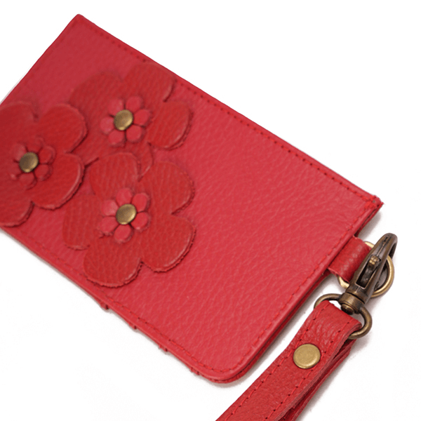 Floral Leather Cardholder
