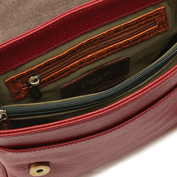 ألينا - حقيبة كروس بودي جلدية متعددة الجيوب