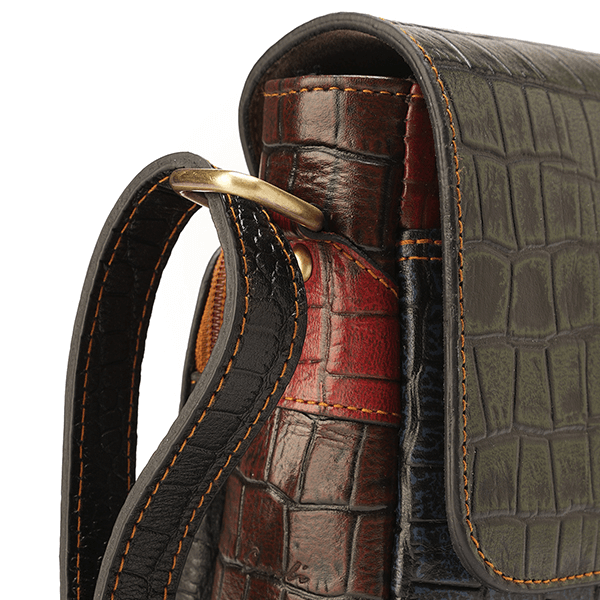 ألينا - حقيبة كروس بودي جلدية متعددة الجيوب